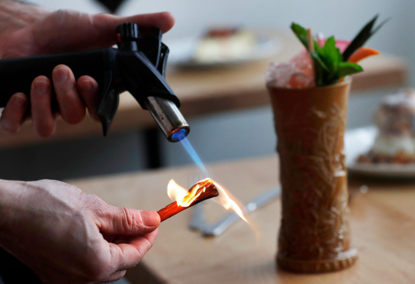 Fired cinnamon stick